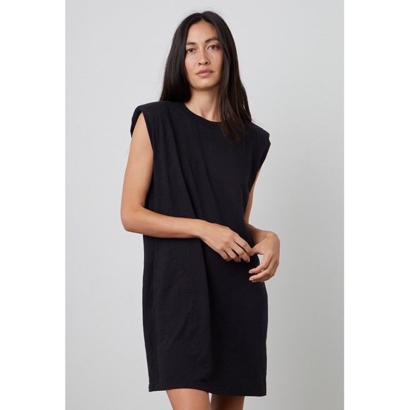 NWT VELVET by GRAHAM & SPENCER Padded Shoulder Dress - Picture 4 of 8